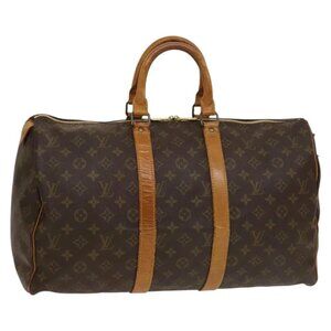 LOUIS VUITTON Monogram Keepall 45 Boston Bag